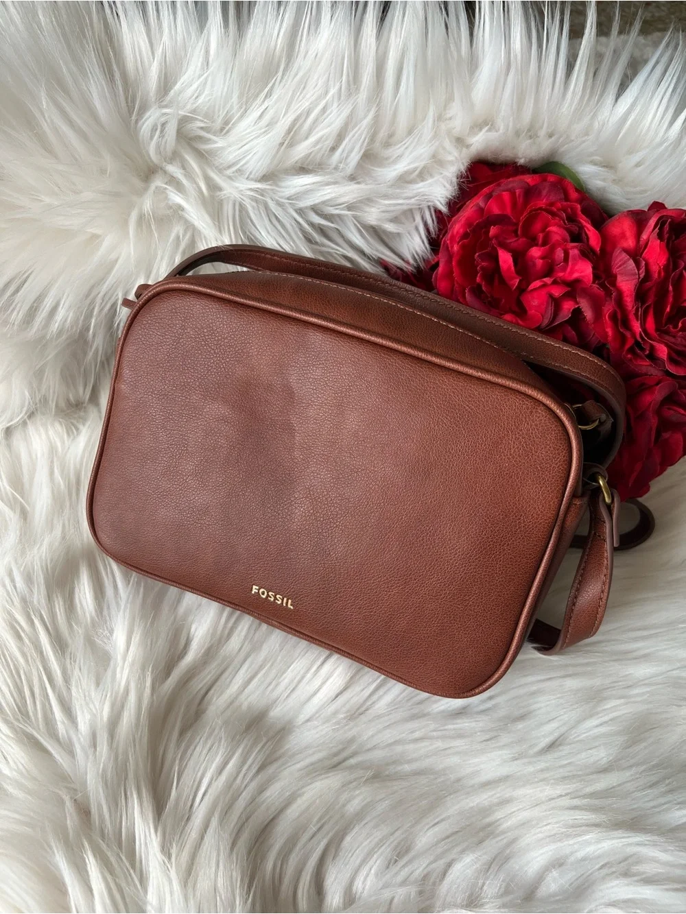 NWT Fossil Brennon Camera Crossbody Bag Purse